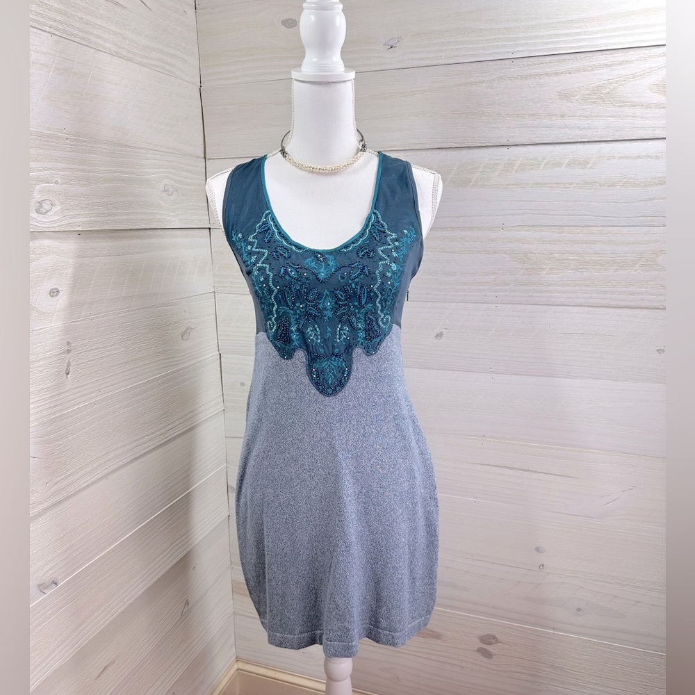 GUESS by Marciano Beaded Top Sweater Dress S FREE SHIP